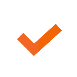 An orange check mark inside a white circle with a gray border is set against a transparent background, symbolizing approval for Sam's Backhoe & Septic Repairs.